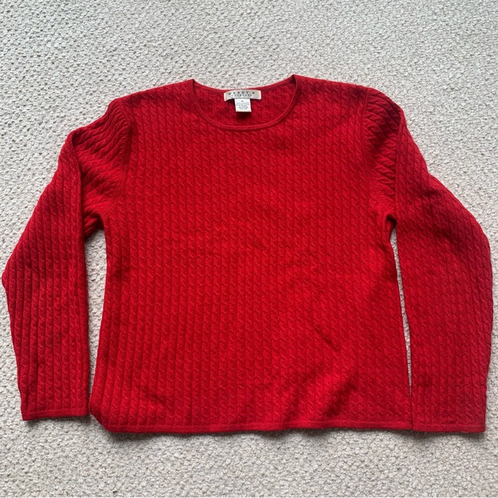 Cashmere sweater, red, size M